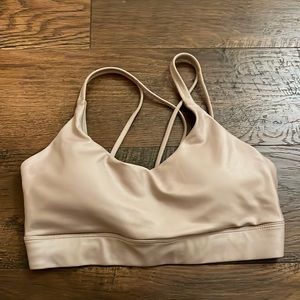 Fabletics pink shimmery sports bra size small